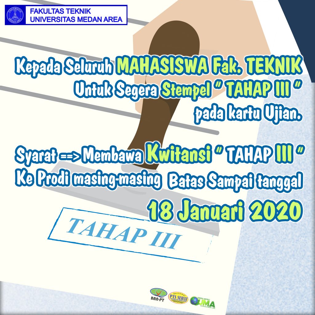 Stempel UAS fakultas teknik terbaik uma